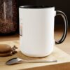 White Two-Tone Coffee Mugs, 15oz | Dels Design