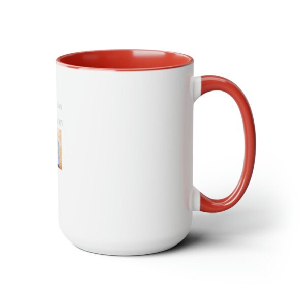 White Two-Tone Coffee Mugs, 15oz | Dels Design