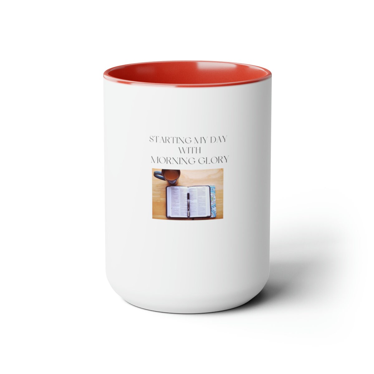 White Two-Tone Coffee Mugs, 15oz | Dels Design